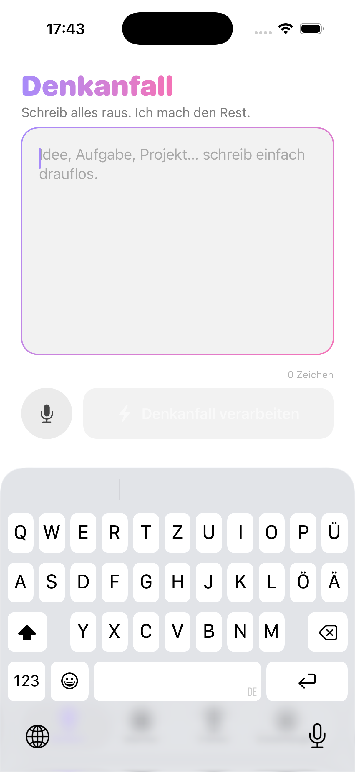 Denkanfall – Denken